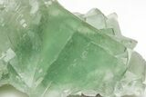 Green Cubic Fluorite Crystals with Phantoms - China #216311-3